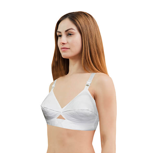 Branded high quality cotton round stitch central elastic non-padded bra.  Multi colours available. All sizes and cup sizes are available.