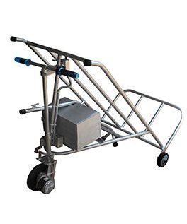 Heavy Duty DC Motorized Trolley – 24V Battery Powered for Ramps, Farms & Warehouses