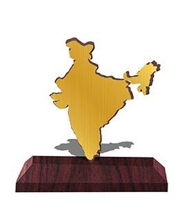 India Map Wooden Memento