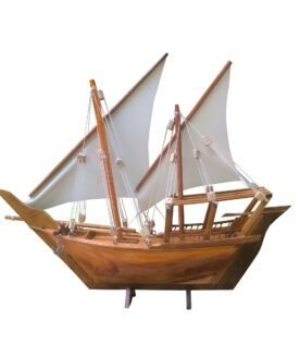 Wooden Arabian Sambuk Showpiece – Premium Handmade Dhow Model for Home & Office Decor