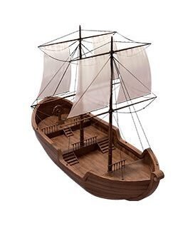 Handcrafted Pirate Ship Model with Intricate Detailing