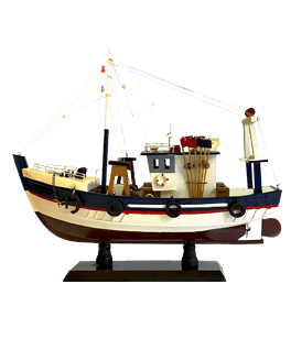 Sculpted Fishing Boat Memento
