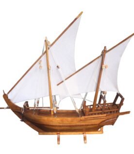 Premium Arabian Traditional Kotiya Teak Wood Boat Model – Stylish Peacock-Inspired Design