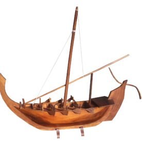 Maldevian Teak Wood Boat Miniature