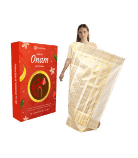 Onam Special Gift: Customizable Handloom Cotton Set Saree
