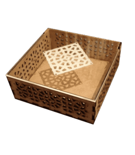 Wooden Spice Box with Printed Acrylic Box (Without Spice)