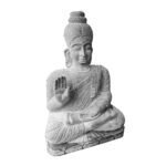 Black Stone Lord Buddha Sculpture in Dhyana Mudra