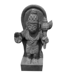Black Stone Hanuman Statue