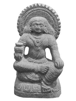 Lord Dhanvantari Black Stone Sculpture