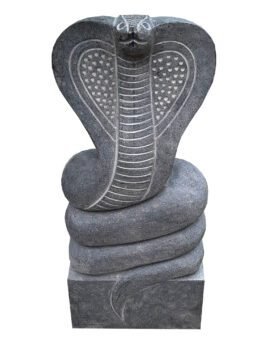 Black Stone Snake or Naag Devta Sculpture or Idol