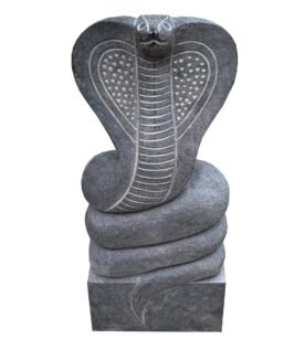 Black Stone Snake or Naag Devta Sculpture or Idol