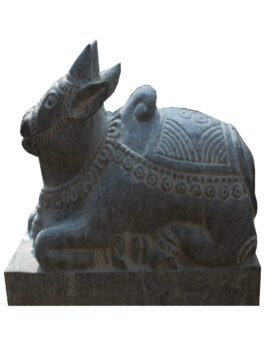 Kerala Black Stone Nandi Statue