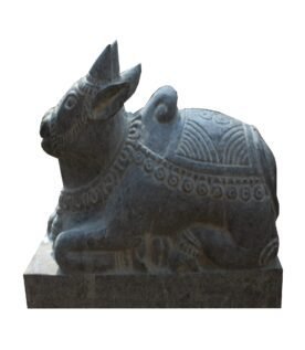 Kerala Black Stone Nandi Statue