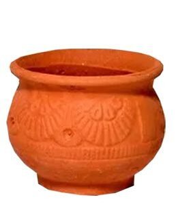Kerala Traditional Clay Mud Round Flower Pot