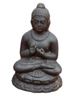 Kerala Traditional Black  Clay Buddha Statue