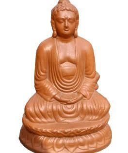 Kerala Traditional Clay Buddha Statue