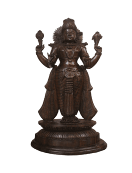 WOODEN LORD DHANVANTARI STATUE (20x9x5 INCHES )
