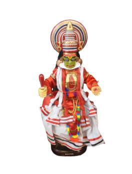 WOODEN  KATHAKALI STATUE(18x8x5 INCHES)