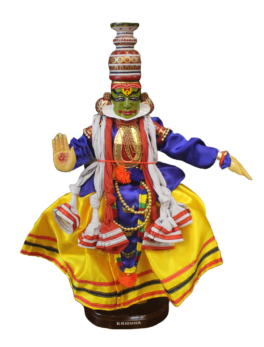 WOODEN KATHAKALI STATUE(18x12x5 INCHES)