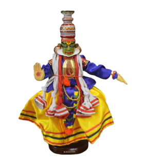 WOODEN KATHAKALI STATUE(18x12x5 INCHES)