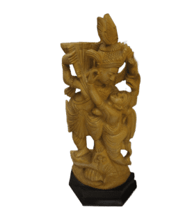 WOODEN  RADHA KRISHNA STATUE( 17x7x5 INCHES)