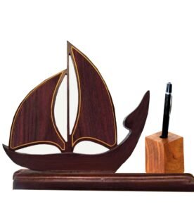 Multipurpose Wooden Memento with Pen Holder