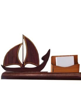Multipurpose Wooden Memento with Paper Holder