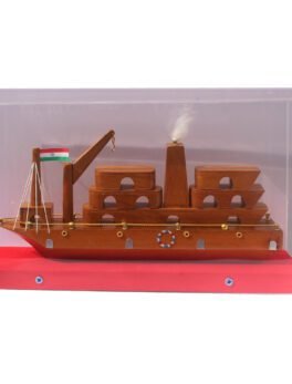 Premium Handcrafted Wooden Ship Model with Acrylic Box – Customizable for Gifting & Decor