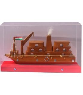 Premium Handcrafted Wooden Ship Model with Acrylic Box – Customizable for Gifting & Decor