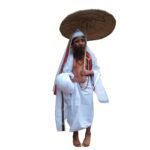 Kuchelan Dress – Kerala Traditional Costume with Real Olakuda (Panayola Palm Leaf Umbrella) for Stage & Temple