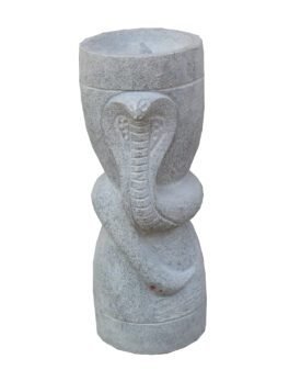 Black Stone Temple Lamp for Sarpa Kavu
