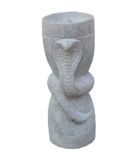 Black Stone Temple Lamp for Sarpa Kavu