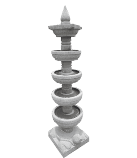 Natural Black Stone Temple Kuthuvilakku – Premium Black Stone Oil Lamp for Temple & Home