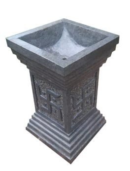 Elegant Black Stone Thulasi Vrundavan / Pot