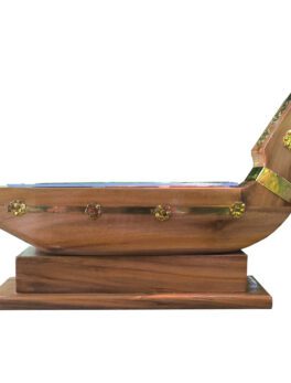 Wooden Decor Cum Spice Box – Kerala Vallam Boat Model