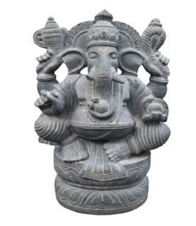 Lord Ganesha Sand Black Stone Idol