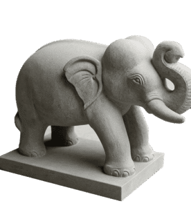 Black Stone Elephant Idol