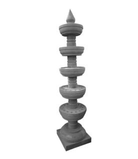 Hand-Carved Stone Lamp for Gardens and Offices
