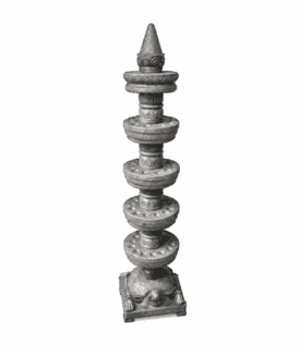 Natural Black Stone Temple Kuthuvilakku