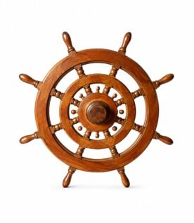 Decorative Wooden Boat Steering Wheel – Nautical Home & Office Decor