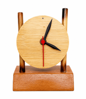 Handcrafted Bamboo & Wooden Table Clock