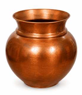 Traditional Handcrafted Copper Water Pot -Pure Copper Pooja & Drinking Vessel