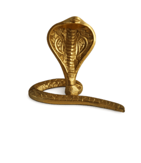 Handcrafted Brass Cobra Snake Idol – Decorative Statue for Home & Temple
