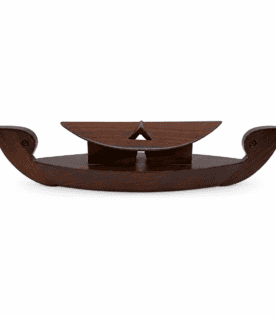 Traditional Kerala Wooden Houseboat (Kettuvallam) Miniature Showpiece