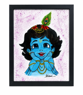A Beautiful Krishna Painting Obtained from the Guruvayoor Temple Auction