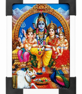 Guruvayoor Temple Auction - Lord Shiva Family Devotional Artwork