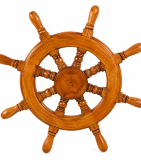 Handcrafted Wooden Ship Wheel Wall Decor