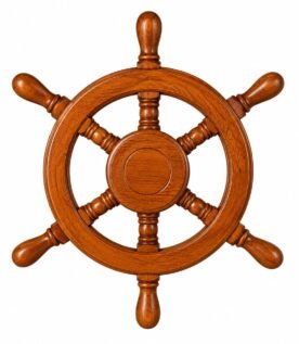 Classic Wooden Ship Wheel Nautical Wall Decor