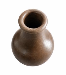 brown clay flower vase 2
