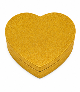 Heart-Shaped Golden Gift Box